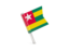 Togo. Square flag pin. Download icon.