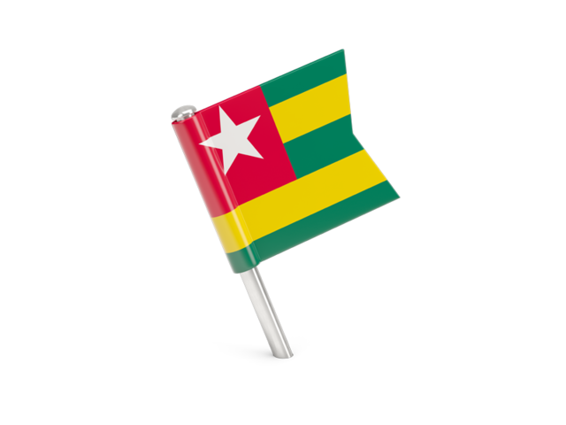 Square flag pin. Download flag icon of Togo at PNG format