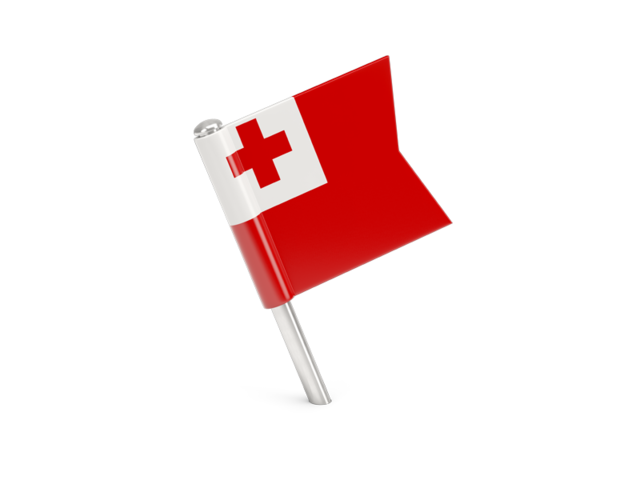 Square flag pin. Download flag icon of Tonga at PNG format