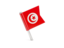 Tunisia. Square flag pin. Download icon.