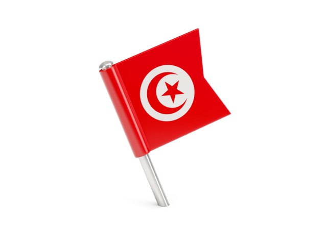 Square flag pin. Download flag icon of Tunisia at PNG format