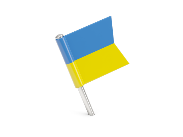 Square flag pin. Download flag icon of Ukraine at PNG format