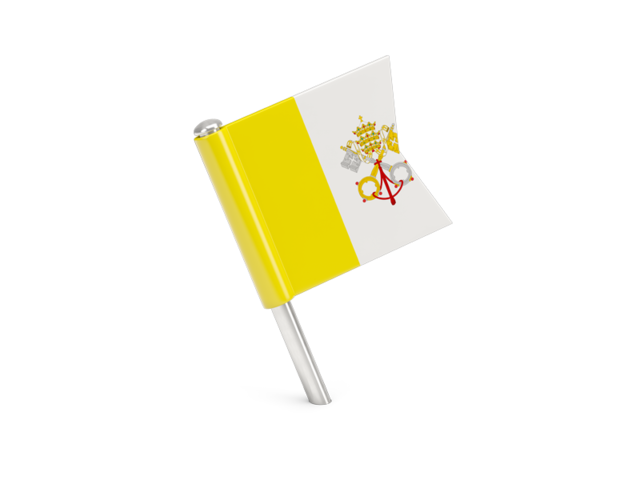 Square flag pin. Download flag icon of Vatican City at PNG format