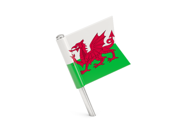 Square flag pin. Download flag icon of Wales at PNG format