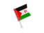 Western Sahara. Square flag pin. Download icon.