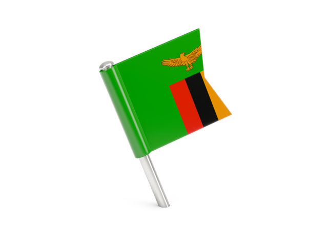 Square flag pin. Download flag icon of Zambia at PNG format