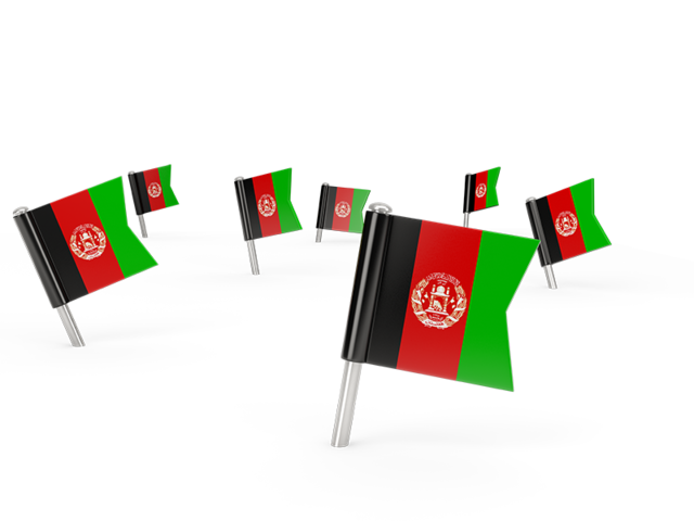 Квадратные флажки. Скачать флаг. Афганистан