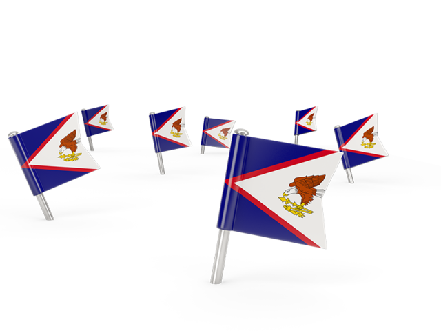 Квадратные флажки. Скачать флаг. Американское Самоа