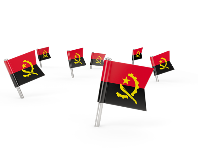 Square flag pins. Download flag icon of Angola at PNG format