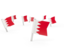 Bahrain. Square flag pins. Download icon.