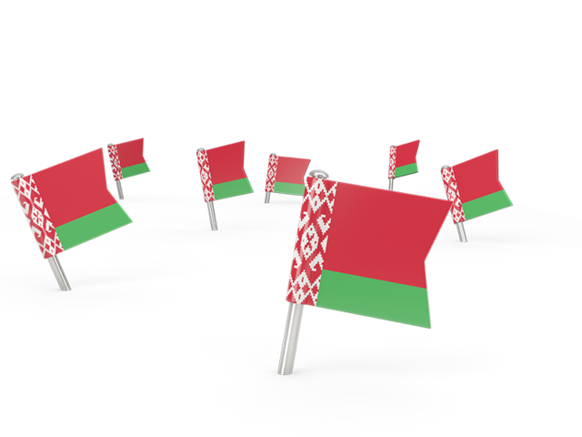 Square flag pins. Download flag icon of Belarus at PNG format