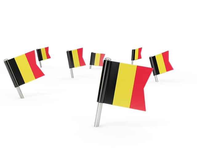 Квадратные флажки. Скачать флаг. Бельгия