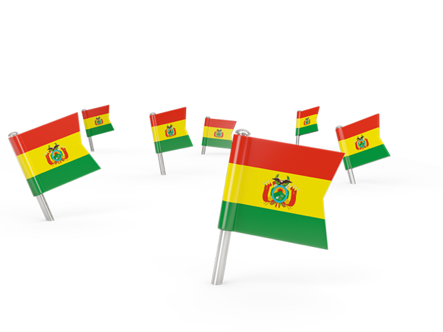 Квадратные флажки. Скачать флаг. Боливия