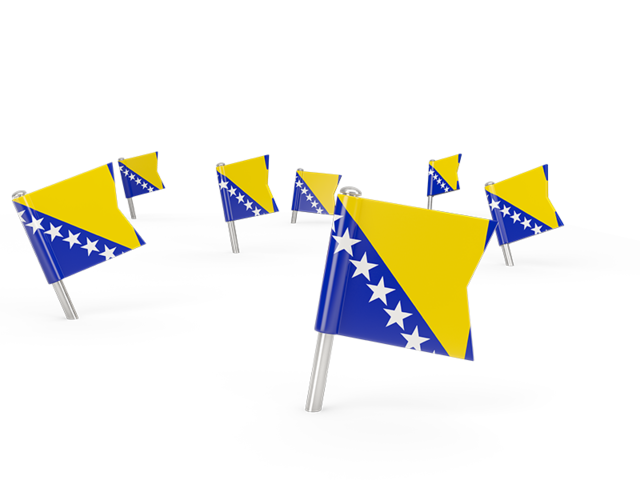 Square flag pins. Download flag icon of Bosnia and Herzegovina at PNG format