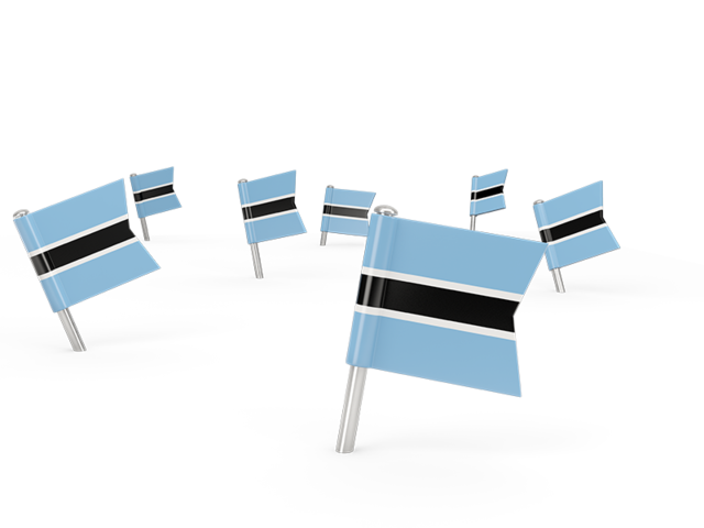 Square flag pins. Download flag icon of Botswana at PNG format