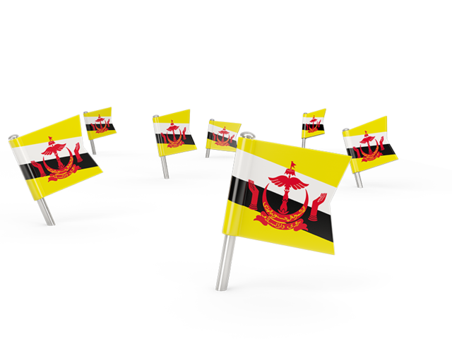 Square flag pins. Download flag icon of Brunei at PNG format