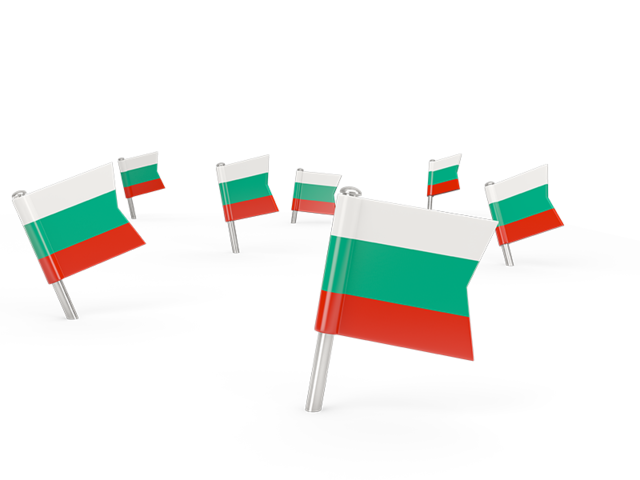 Square flag pins. Download flag icon of Bulgaria at PNG format