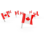 Canada. Square flag pins. Download icon.