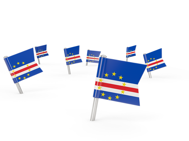 Square flag pins. Download flag icon of Cape Verde at PNG format