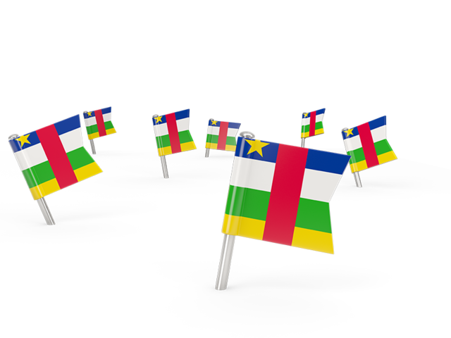 Квадратные флажки. Скачать флаг. Центральноафриканская Республика