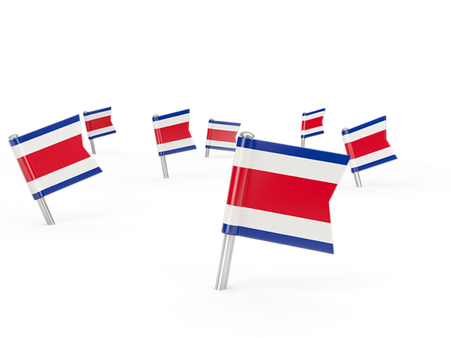 Square flag pins. Download flag icon of Costa Rica at PNG format