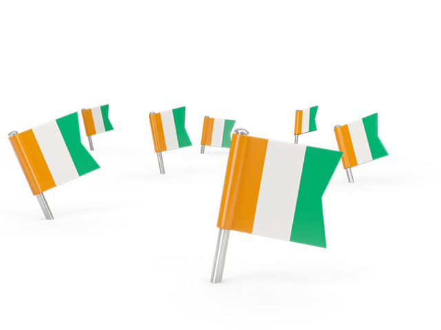 Square flag pins. Download flag icon of Cote d'Ivoire at PNG format