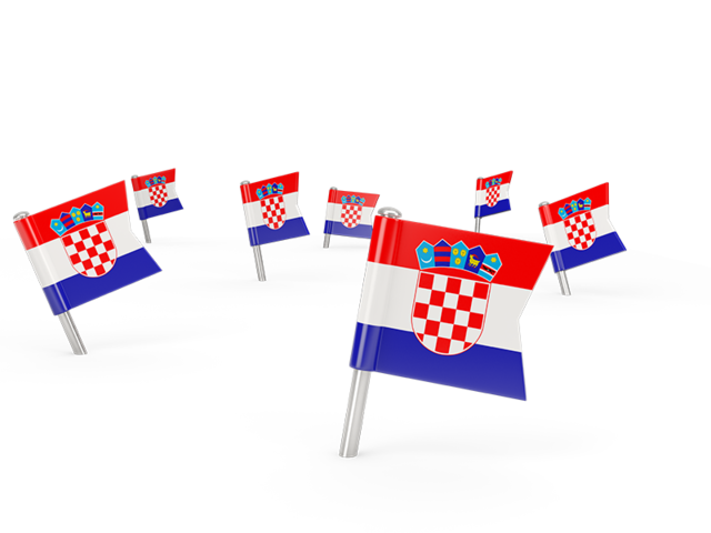 Square flag pins. Download flag icon of Croatia at PNG format