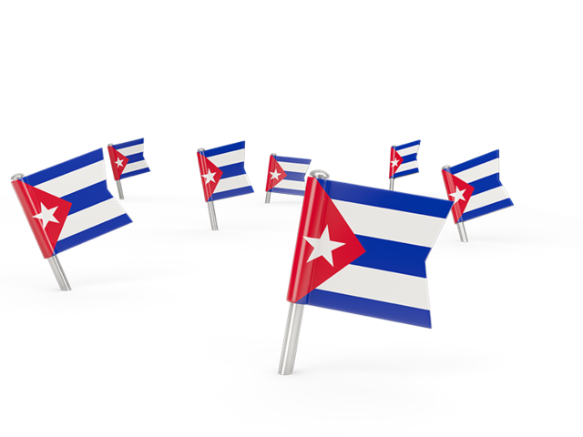 Квадратные флажки. Скачать флаг. Куба