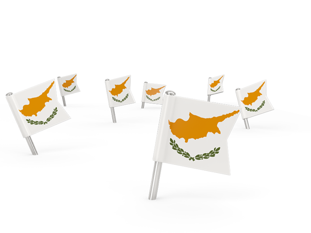 Квадратные флажки. Скачать флаг. Кипр