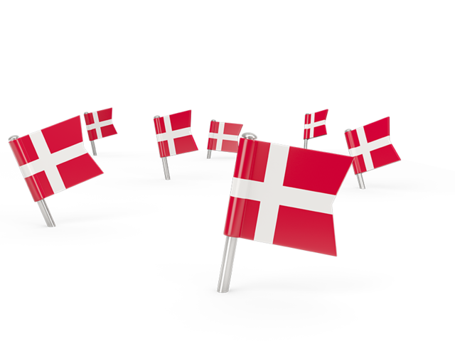 Квадратные флажки. Скачать флаг. Дания
