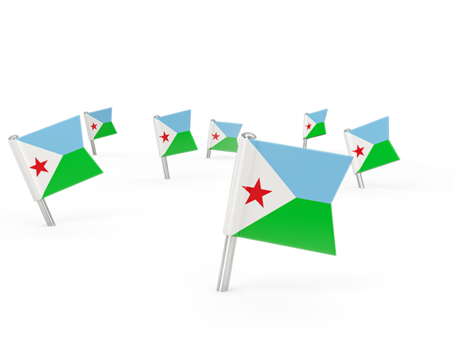 Square flag pins. Download flag icon of Djibouti at PNG format