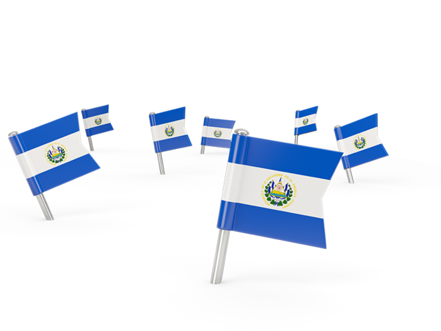 Square flag pins. Download flag icon of El Salvador at PNG format