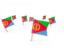 Эритрея. Квадратные флажки. Скачать иконку.