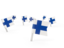 Finland. Square flag pins. Download icon.