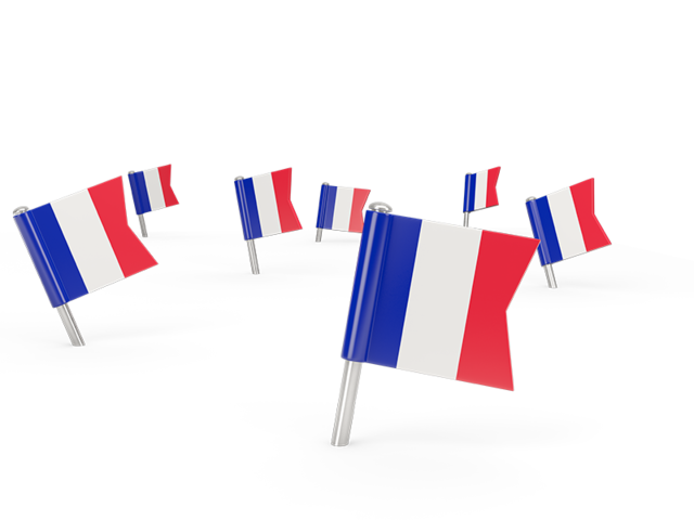 Квадратные флажки. Скачать флаг. Франция