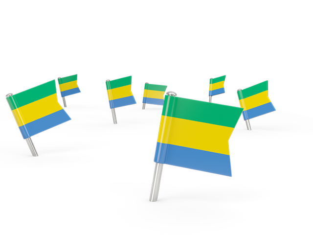 Square flag pins. Download flag icon of Gabon at PNG format