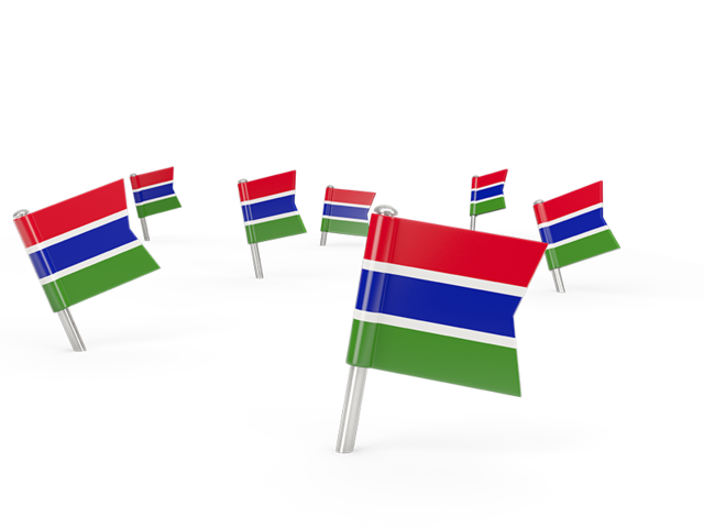 Square flag pins. Download flag icon of Gambia at PNG format