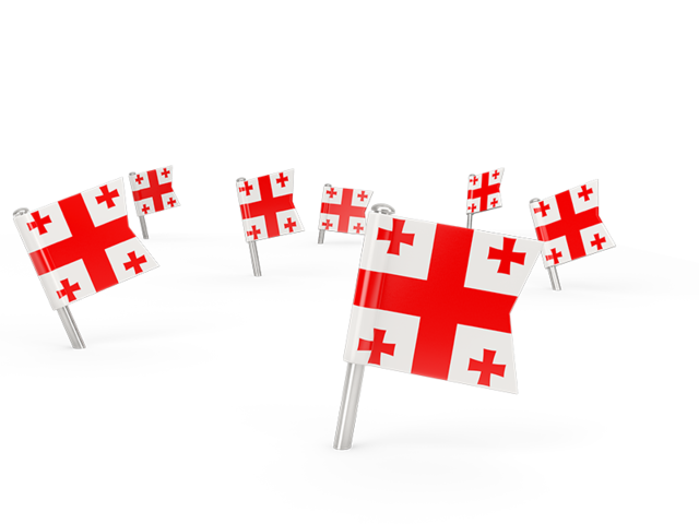 Square flag pins. Download flag icon of Georgia at PNG format