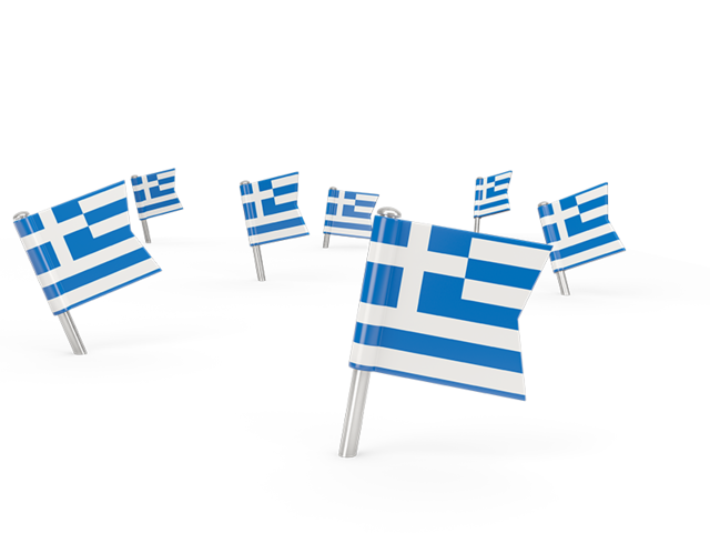 Квадратные флажки. Скачать флаг. Греция