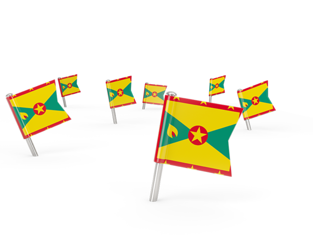 Square flag pins. Download flag icon of Grenada at PNG format