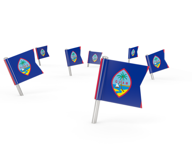 Square flag pins. Download flag icon of Guam at PNG format