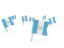 Guatemala. Square flag pins. Download icon.