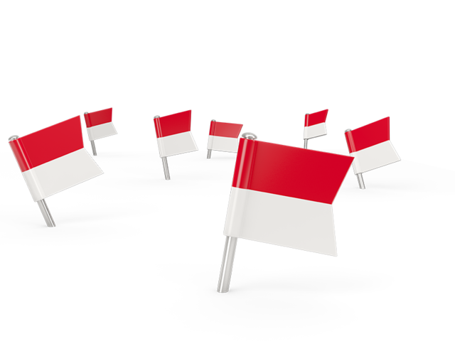 Квадратные флажки. Скачать флаг. Индонезия