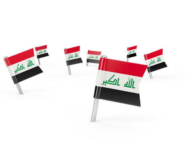 Square flag pins. Download flag icon of Iraq at PNG format