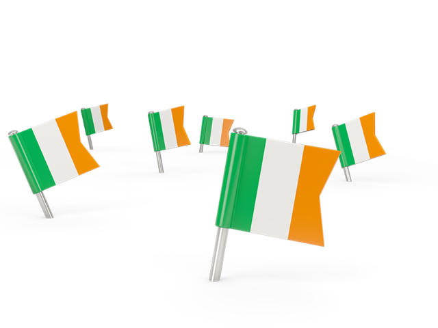 Square flag pins. Download flag icon of Ireland at PNG format