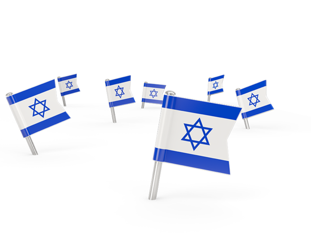 Квадратные флажки. Скачать флаг. Израиль