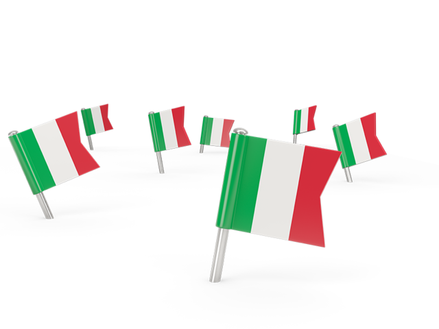 Квадратные флажки. Скачать флаг. Италия