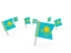Kazakhstan. Square flag pins. Download icon.