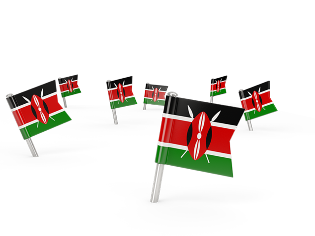 Square flag pins. Download flag icon of Kenya at PNG format