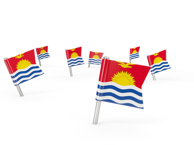 Квадратные флажки. Скачать флаг. Кирибати
